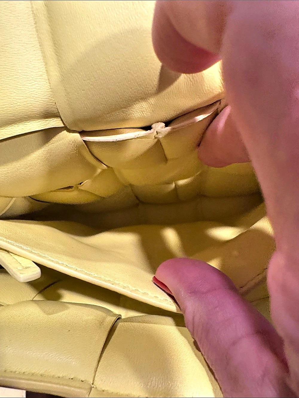 Bottega Veneta Padded Cassette Bag Mini Shoulder Bag in Yellow Leather - Picture 8 of 11